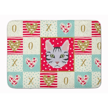 Carolines Treasures 19 x 27 in. Serengeti Cat Love Machine Washable Memory Foam Mat CK5161RUG